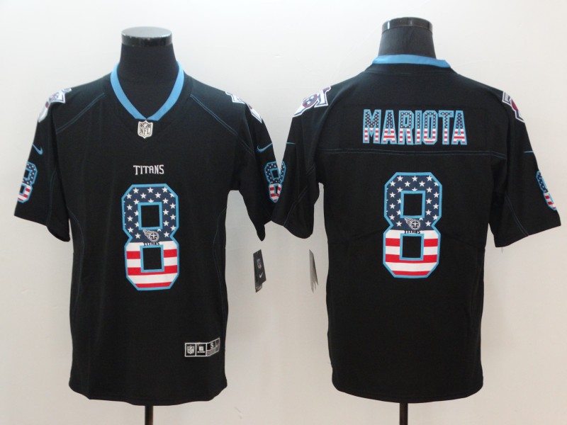 Men's Tennessee Titans Marcus Mariota #8 Black Alternate Jersey